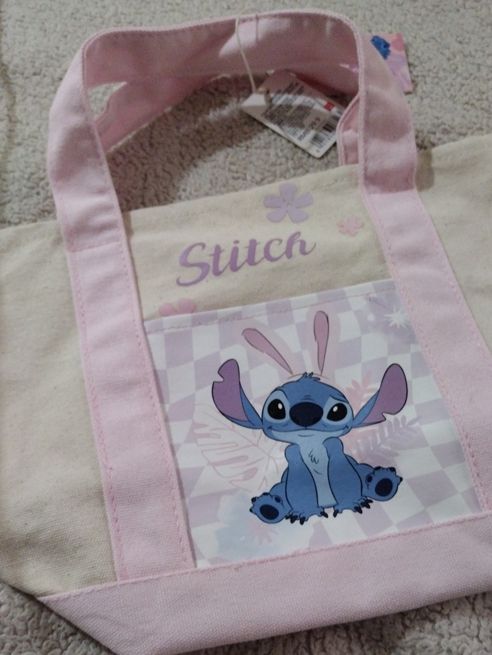 Disney Pink and Cream Stitch Kids Tote